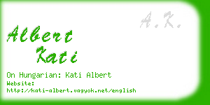 albert kati business card